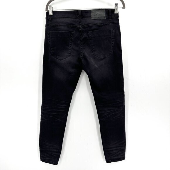 One Teaspoon X Freebirds Black Distressed Skinny Y2K Retro Denim 27 Ankle Jeans - Picture 4 of 8